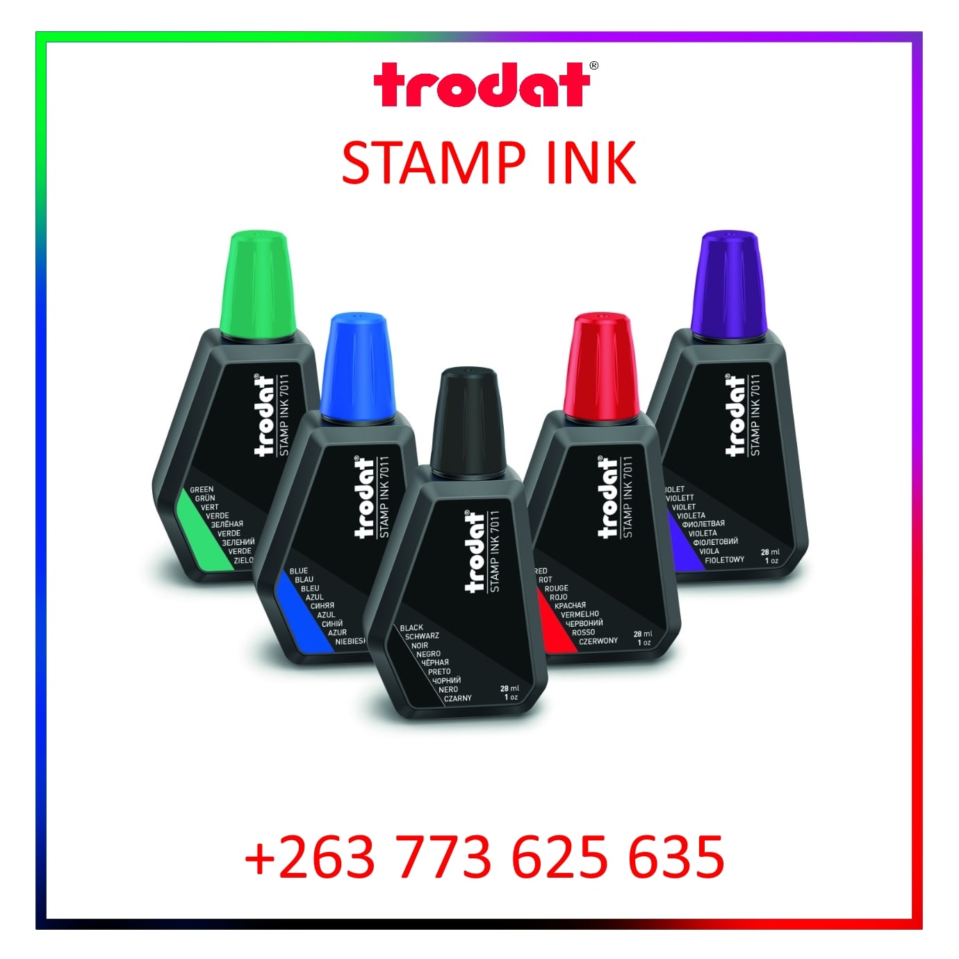 Stamp Ink Endorsing Ink Waterbased Ink Trodat 7011 28ml